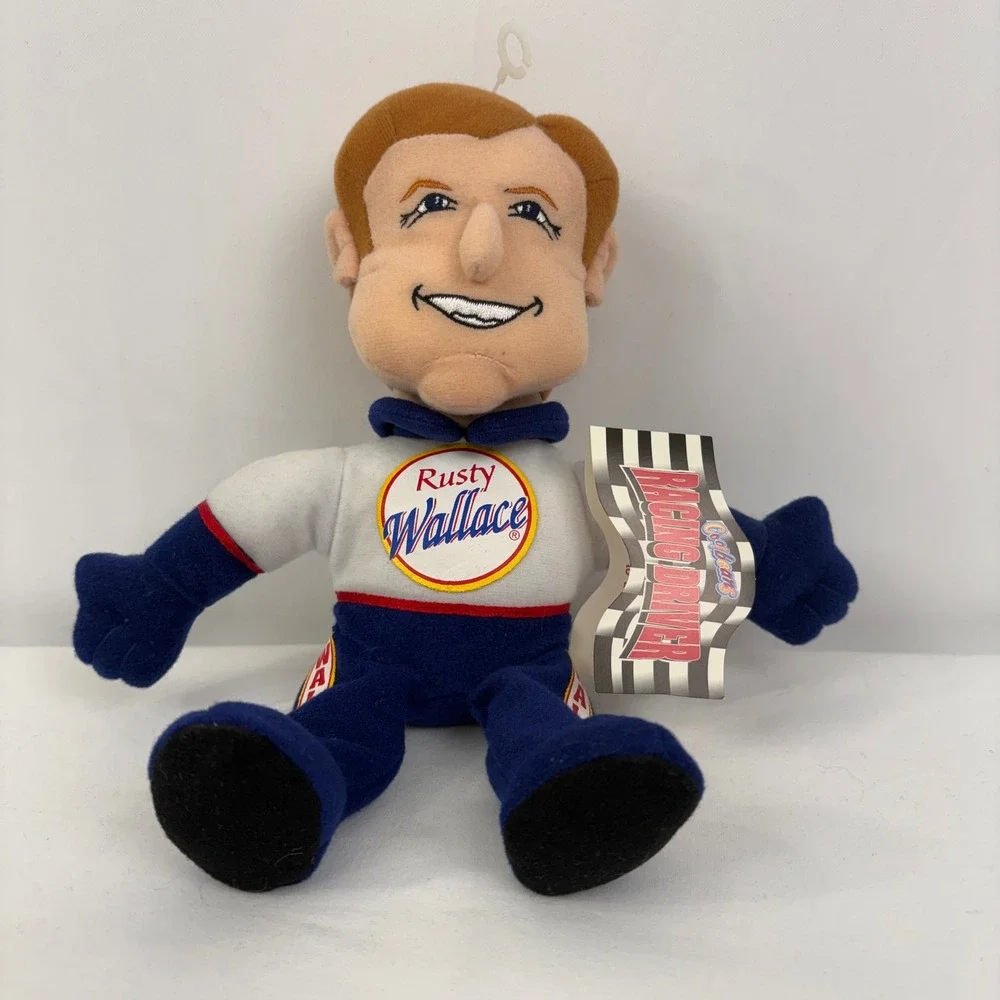 Vintage 1999 Rusty Wallace #2 NASCAR Coolbeans Plush Racing Driver Toy NWT